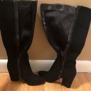 Nine West black suede boots